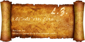 Lénárth Zita névjegykártya